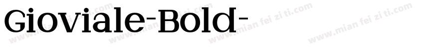 Gioviale-Bold字体转换