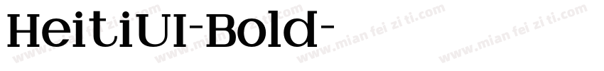 HeitiUI-Bold字体转换