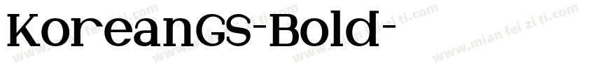 KoreanGS-Bold字体转换