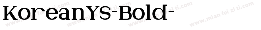 KoreanYS-Bold字体转换