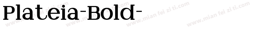 Plateia-Bold字体转换