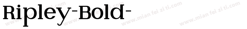 Ripley-Bold字体转换