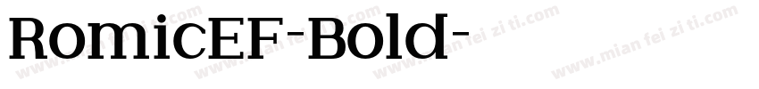 RomicEF-Bold字体转换