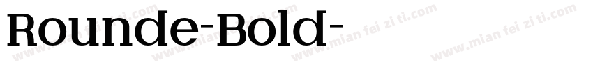 Rounde-Bold字体转换
