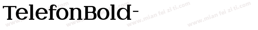 TelefonBold字体转换