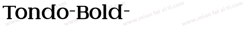 Tondo-Bold字体转换