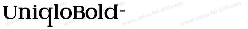 UniqloBold字体转换
