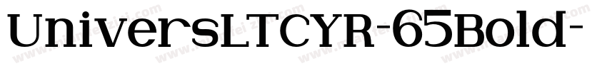UniversLTCYR-65Bold字体转换