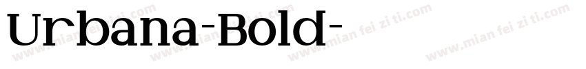 Urbana-Bold字体转换