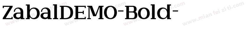 ZabalDEMO-Bold字体转换
