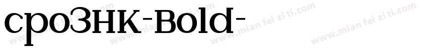 cpo3HK-Bold字体转换