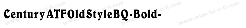 CenturyATFOldStyleBQ-Bold字体转换