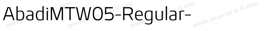 AbadiMTW05-Regular字体转换