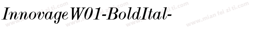 InnovageW01-BoldItal字体转换