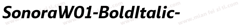 SonoraW01-BoldItalic字体转换
