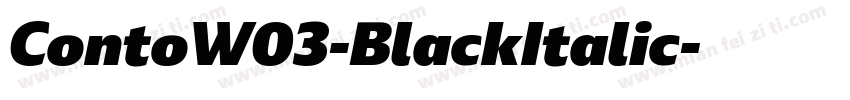 ContoW03-BlackItalic字体转换