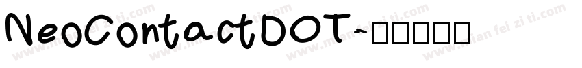 NeoContactDOT字体转换
