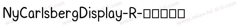 NyCarlsbergDisplay-R字体转换