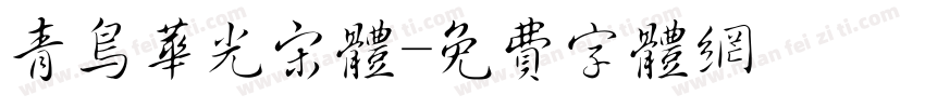青鸟华光宋体字体转换