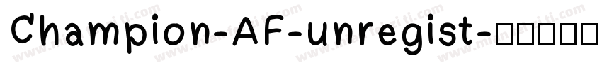 Champion-AF-unregist字体转换
