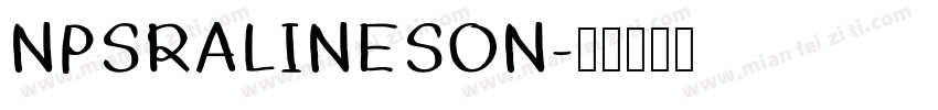 NPSRALINESON字体转换