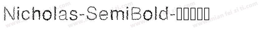 Nicholas-SemiBold字体转换