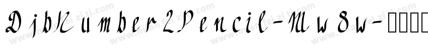 DjbNumber2Pencil-Mw8w字体转换