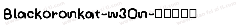 Blackoronkat-w3On字体转换