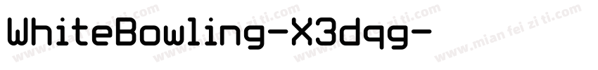 WhiteBowling-X3dqg字体转换