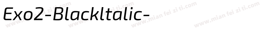 Exo2-Blackltalic字体转换