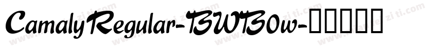 CamalyRegular-BWB0w字体转换