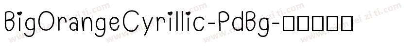 BigOrangeCyrillic-PdBg字体转换