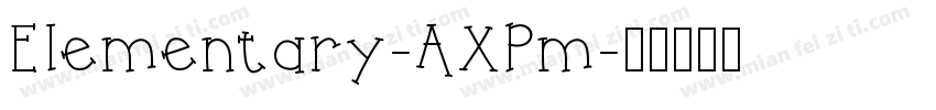 Elementary-AXPm字体转换