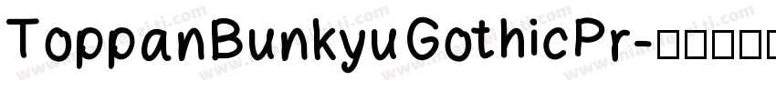 ToppanBunkyuGothicPr字体转换