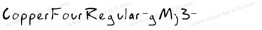 CopperFourRegular-gMj3字体转换