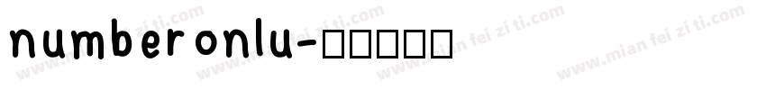 numberonlu字体转换