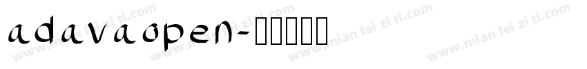adavaopen字体转换