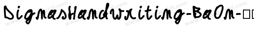 DignasHandwriting-BaOn字体转换