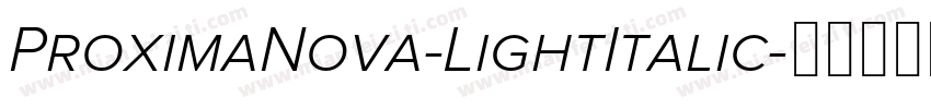 ProximaNova-LightItalic字体转换