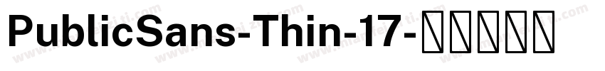 PublicSans-Thin-17字体转换