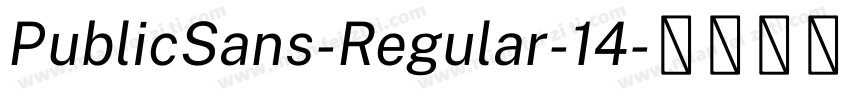 PublicSans-Regular-14字体转换