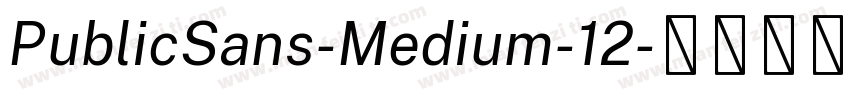 PublicSans-Medium-12字体转换