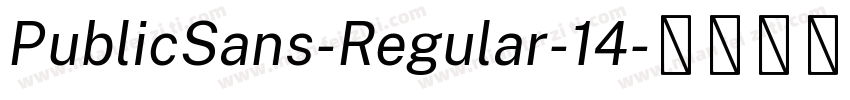 PublicSans-Regular-14字体转换