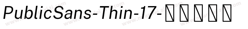 PublicSans-Thin-17字体转换