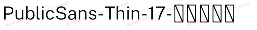 PublicSans-Thin-17字体转换