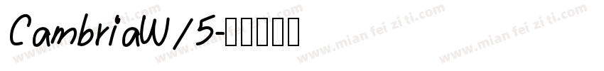 CambriaW15字体转换