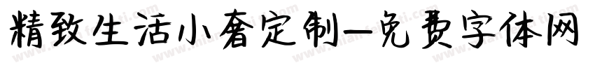 精致生活小奢定制字体转换