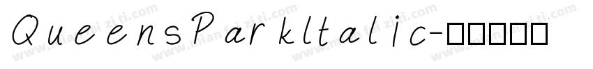 QueensParkltalic字体转换