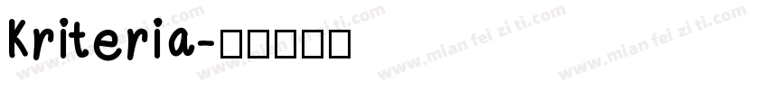 Kriteria字体转换