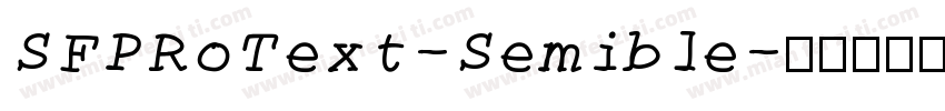 SFPRoText-Semible字体转换